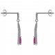 Boucles d'oreilles Infini en Argent 925 rhodié et Oxydes Zirconium
