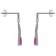 Boucles d'oreilles Infini en Argent 925 rhodié et Oxydes Zirconium