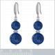 Boucles d'oreilles en Argent 925 rhodié et Lapis Lazuli