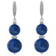 Boucles d'oreilles en Argent 925 rhodié et Lapis Lazuli