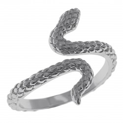 Bague Serpent en Argent 925 rhodié