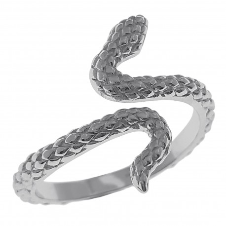 Bague Serpent en Argent 925 rhodié