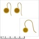 Boucles d'oreilles boule 12mm Plaqué Or 18 carats