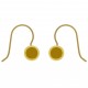 Boucles d'oreilles boule 12mm Plaqué Or 18 carats