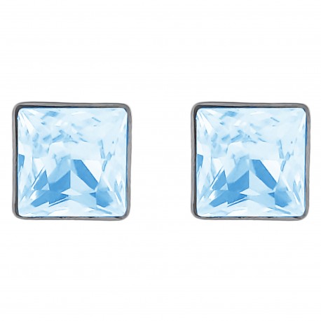 Boucles d'oreilles enfant en Argent 925 et cristal bleu