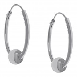 Boucles d'oreilles Créoles boule 12mm en Argent 925