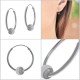 Boucles d'oreilles Créoles boule 12mm en Argent 925