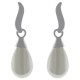 Boucles d'oreilles en Argent 925 rhodié et Perle synthétique