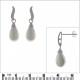 Boucles d'oreilles en Argent 925 rhodié et Perle synthétique