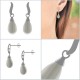 Boucles d'oreilles en Argent 925 rhodié et Perle synthétique