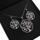 Parure Arbre de Vie en Argent 925 rhodié et Oxydes de zirconium rose