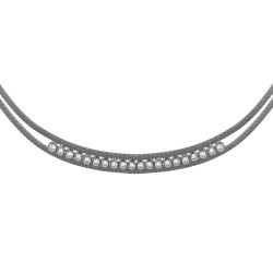 Collier en Argent 925 rhodié et Oxydes de Zirconium