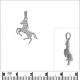 Pendentif Cheval cabré en Argent 925 rhodié et Oxydes zirconium