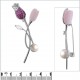 Broche Fleurs en Argent 925 rhodié et Oxydes de zirconium