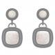 Boucles d'oreilles en Argent 925 rhodié et Opale