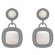 Boucles d'oreilles en Argent 925 rhodié et Opale