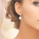 Boucles d'oreilles en Argent 925 rhodié et Opale