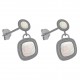 Boucles d'oreilles en Argent 925 rhodié et Opale