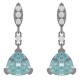 Boucles d'oreilles en Argent 925 rhodié, Topaze et Zirconium