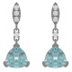 Boucles d'oreilles en Argent 925 rhodié, Topaze et Zirconium