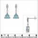 Boucles d'oreilles en Argent 925 rhodié, Topaze et Zirconium