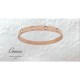 Bracelet Oriana rose en Acier inoxydable et strass