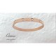 Bracelet Oriana rose en Acier inoxydable et strass