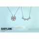 Collier Babylone en Acier Inoxydable argenté et strass