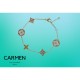 Bracelet Carmen en acier inoxydable doré et nacre