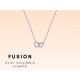 Collier Fusion Coeurs en Acier inoxydable argenté