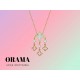 Collier Orama en Acier inoxydable doré, Nacre et Strass