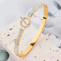 Bracelet Lana en Acier inoxydable doré et strass
