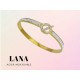 Bracelet Lana en Acier inoxydable doré et strass
