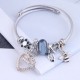 Bracelet Tabata charm's en Acier inoxydable argenté et strass