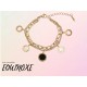 Bracelet Equinoxe en acier inoxydable doré et nacre