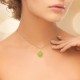 Collier Kaya en Acier inoxydable doré et Amazonite
