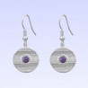 Boucles d'oreilles Dulcia en acier et Améthyste