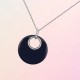 Collier Eclipse en Argent 925 rhodié, Céramique et Oxydes Zirconium