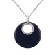 Collier Eclipse en Argent 925 rhodié, Céramique et Oxydes Zirconium