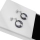 Boucles d'oreilles Eclipse en Argent, Céramique et Zirconium