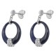 Boucles d'oreilles Eclipse en Argent, Céramique et Zirconium