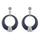 Boucles d'oreilles Eclipse en Argent, Céramique et Zirconium