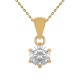 Pendentif Plaqué or 18 carats et Oxyde zirconium