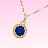 Collier Neptune Plaqué Or 18 carats et Oxydes Zirconium