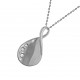 Collier en Argent 925 rhodié et Oxydes de Zirconium