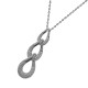 Collier en Argent 925 rhodié et Oxydes Zirconium