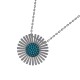 Collier en Argent 925 rhodié et Turquoise synthétique