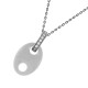 Collier Grain de café en Argent 925 rhodié, Céramique et Oxydes Zirconium