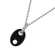 Collier Grain de café en Argent 925 rhodié, Céramique et Oxydes Zirconium