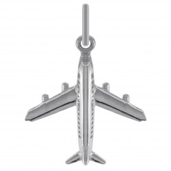 Pendentif Avion en Argent 925 rhodié